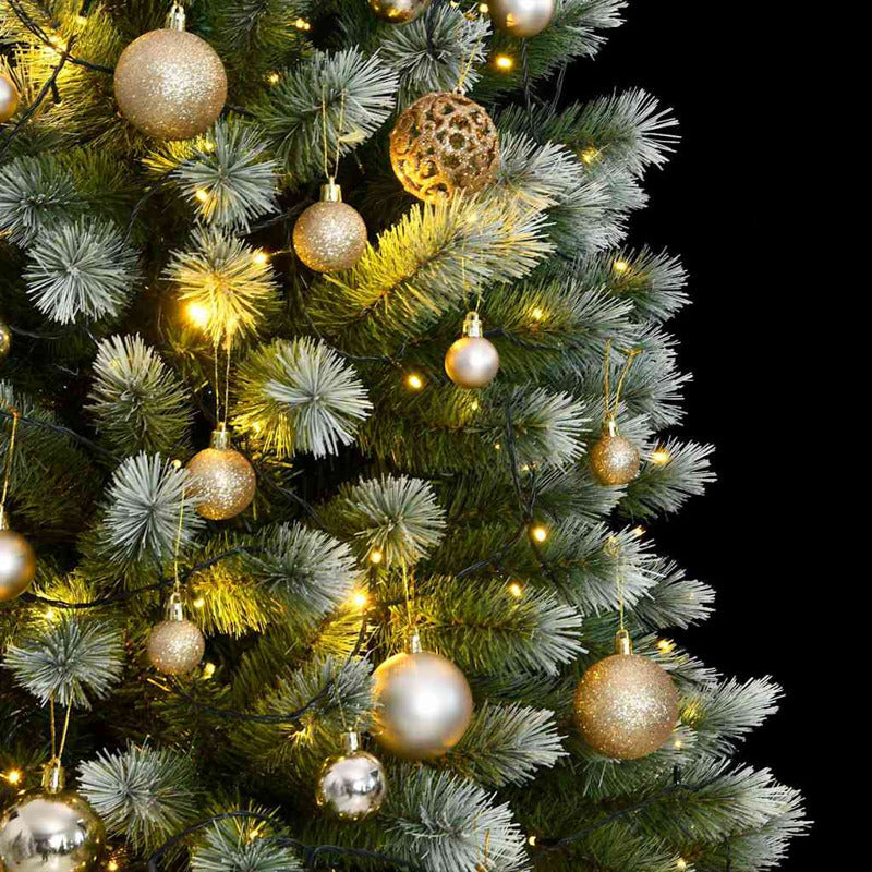 Vidaxl Árbol De Navidad Artificial Con Bisagras 300 Led Y Bolas 180 Cm_1