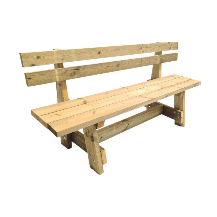 Banco De Madera Con Respaldo Masgames Vic._0