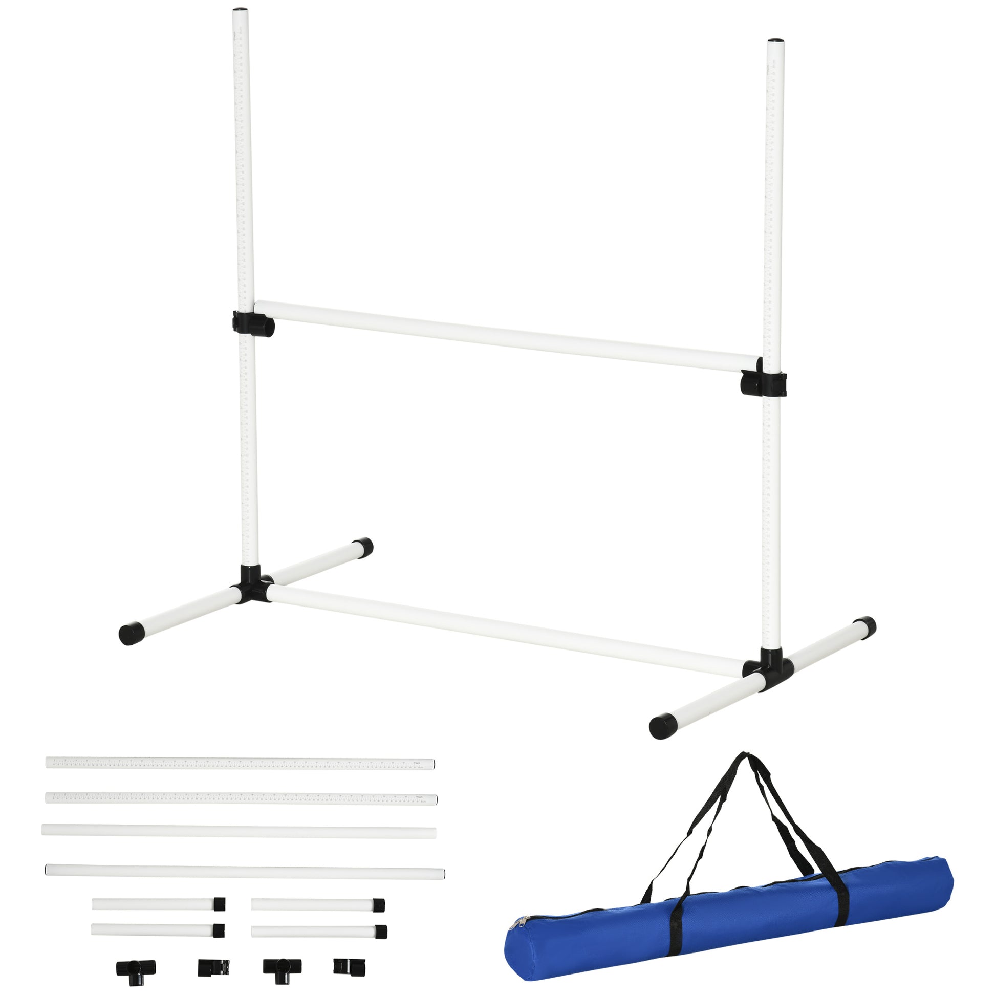 Pawhut Set Entrenamiento Agilidad Perros 4 Vallas De Salto Con Altura Ajustable_1