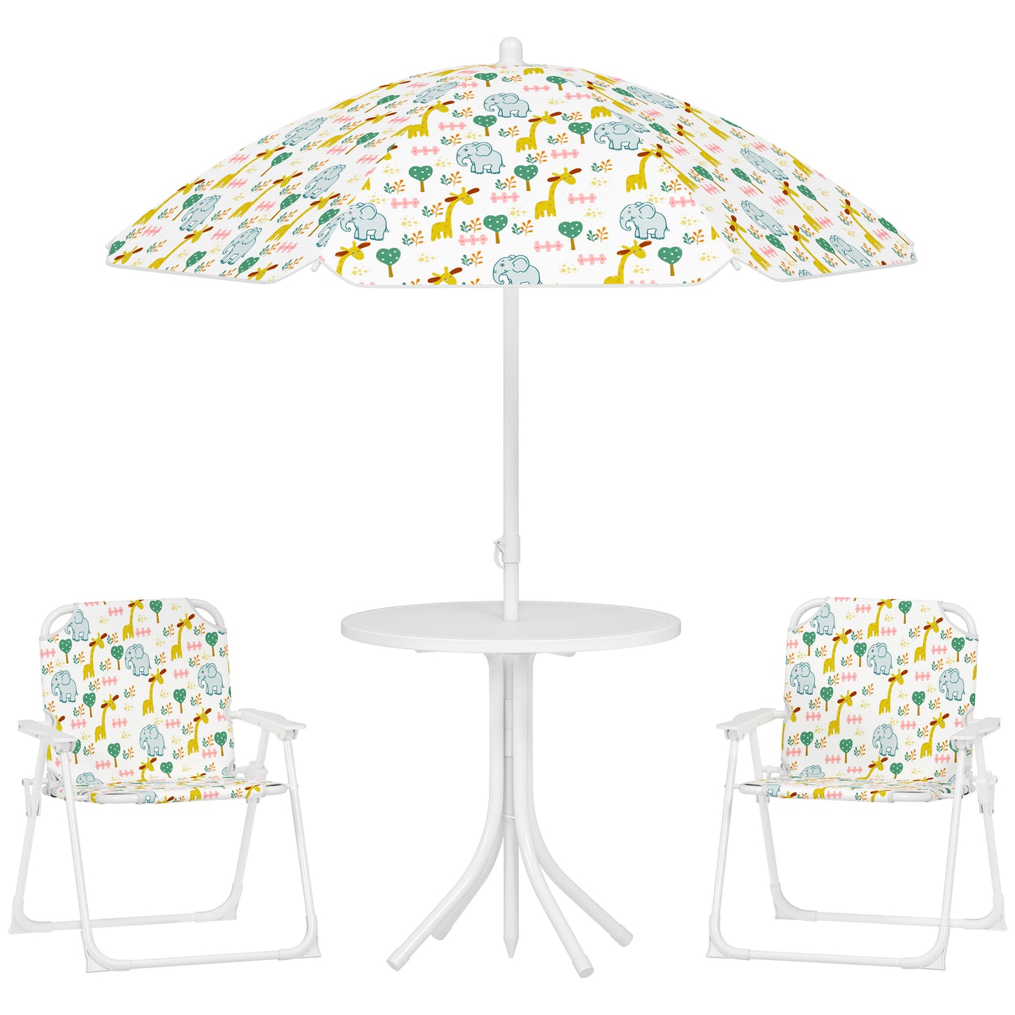 Aiyaplay Conjunto De Mesa Y Sillas Infantil De Jardín De 4 Piezas Blanco_0