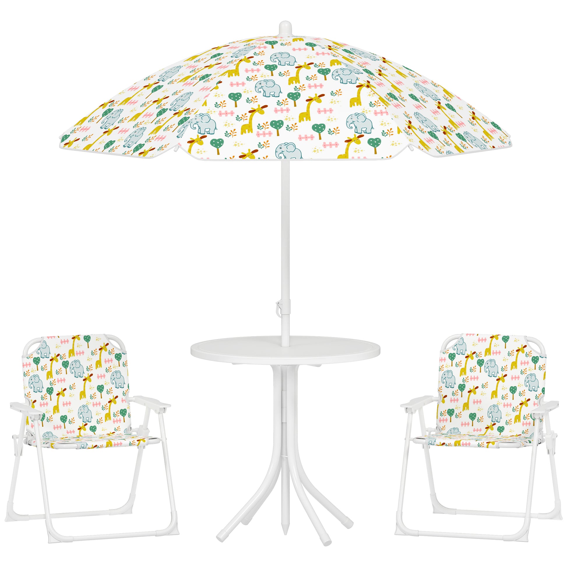 Aiyaplay Conjunto De Mesa Y Sillas Infantil De Jardín De 4 Piezas Blanco_0
