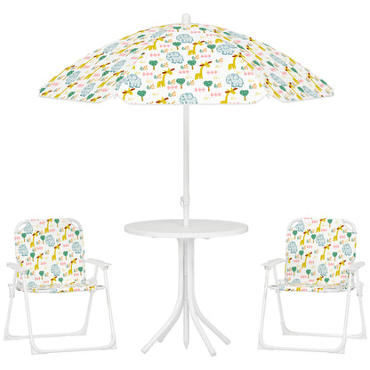 Aiyaplay Conjunto De Mesa Y Sillas Infantil De Jardín De 4 Piezas Blanco_0