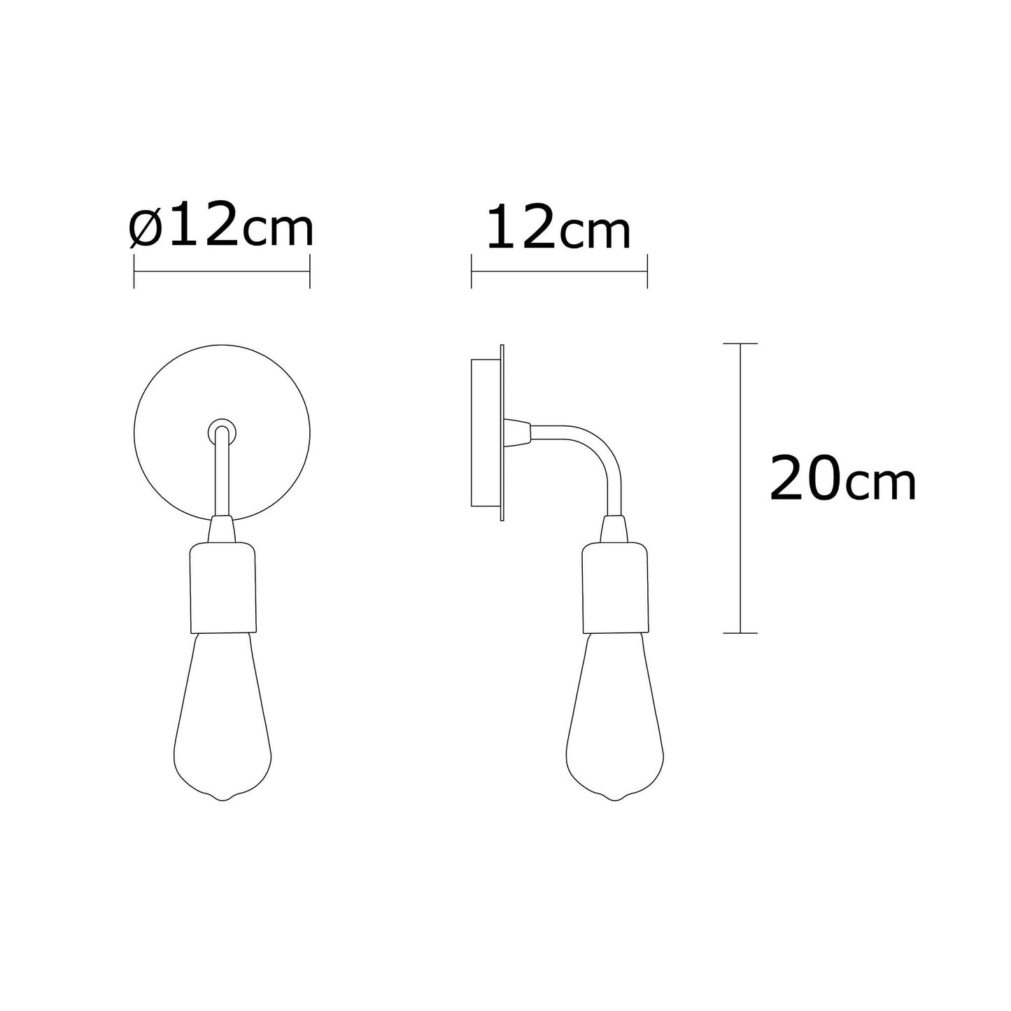 Aplique De Pared, Metal , Vintage, 12x12x20, Casquillo E 27 Max 40 W_1