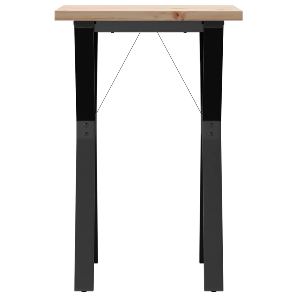 Mesa De Comedor Marco Y Madera Maciza Pino Y Acero 50x50x75,5cm_2