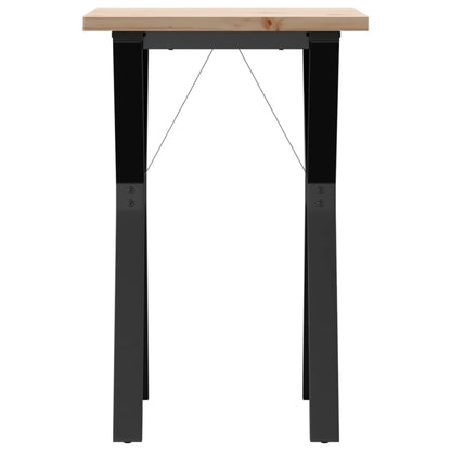 Mesa De Comedor Marco Y Madera Maciza Pino Y Acero 50x50x75,5cm_2