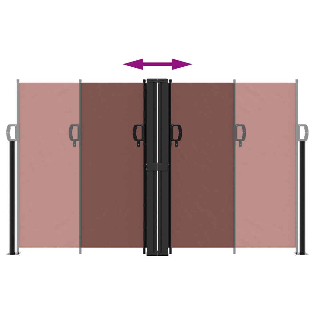 Vidaxl Toldo Lateral Retráctil Marrón 140x1000 Cm_4