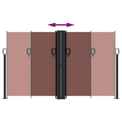 Vidaxl Toldo Lateral Retráctil Marrón 140x1000 Cm_4