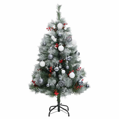 Vidaxl Árbol De Navidad Artificial Con Bisagras 150 Led Y Bolas 150 Cm_3