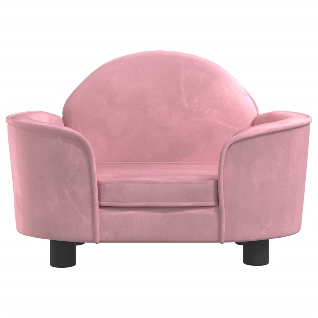 Cama Para Perros De Terciopelo Rosa 66x40x45 Cm / Vetonek_4