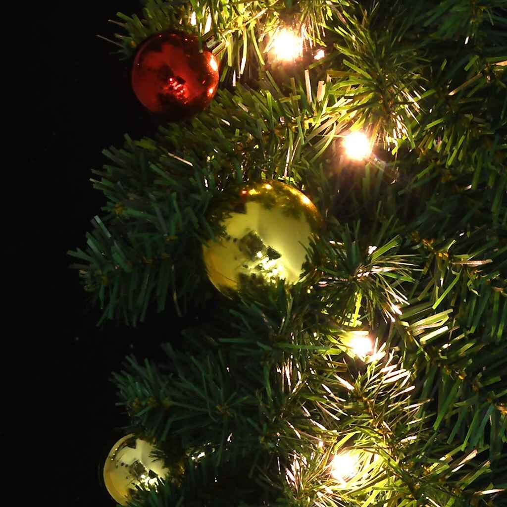 Vidaxl Guirnalda De Navidad Decorada Con Bolas Y Luces Led 20 M_3