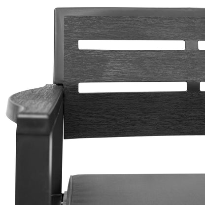 Vidaxl Juego De Muebles De Jardín 4 Piezas Plástico Gris Antracita_4