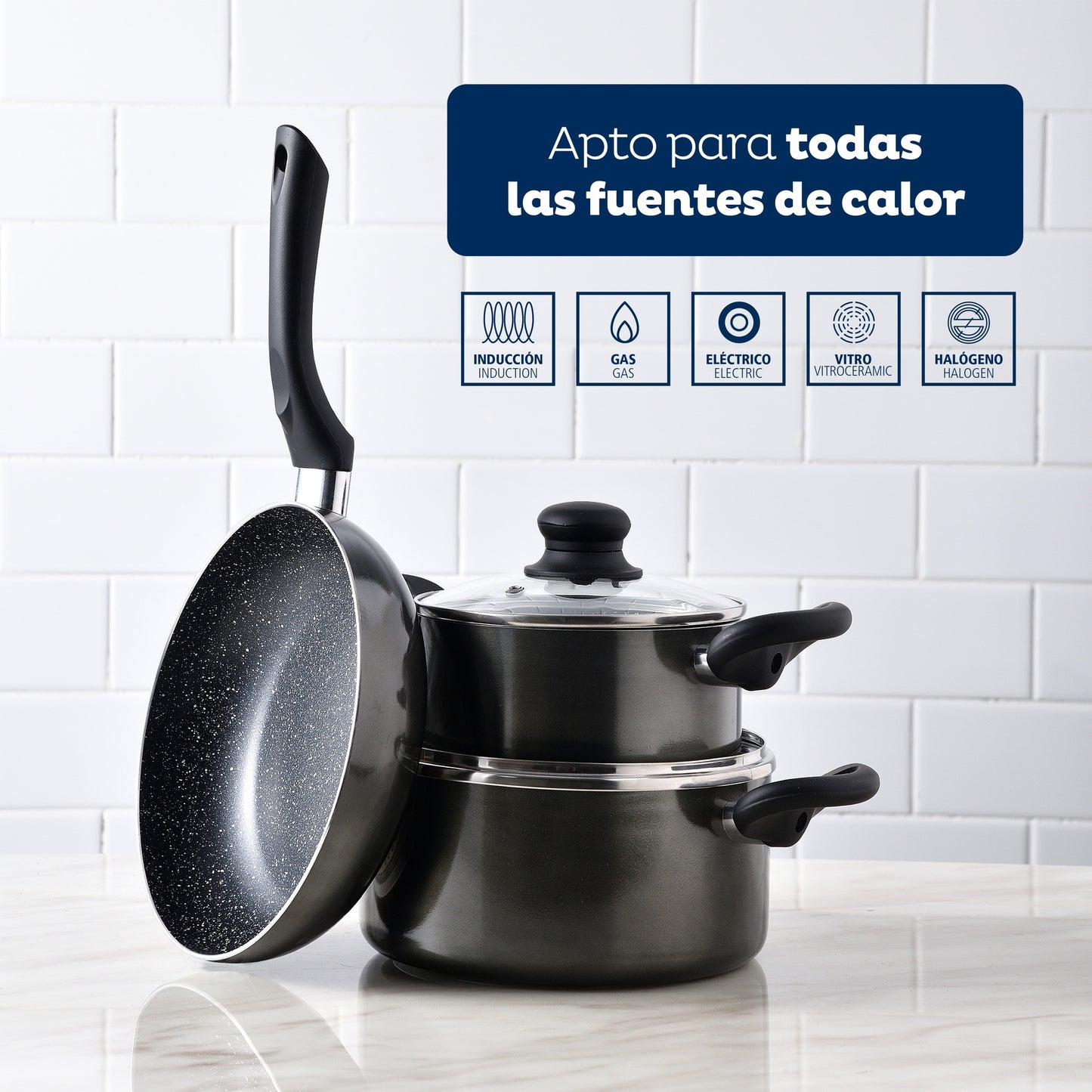 Bateria 5pc Aluminio Prensado Ind Soria_2