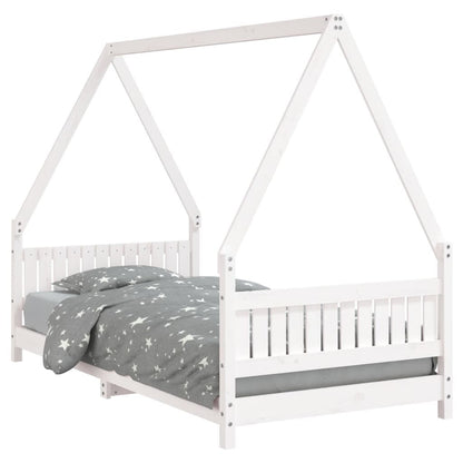 Vidaxl Estructura De Cama Para Niños Madera De Pino Blanco 90x190 Cm_0