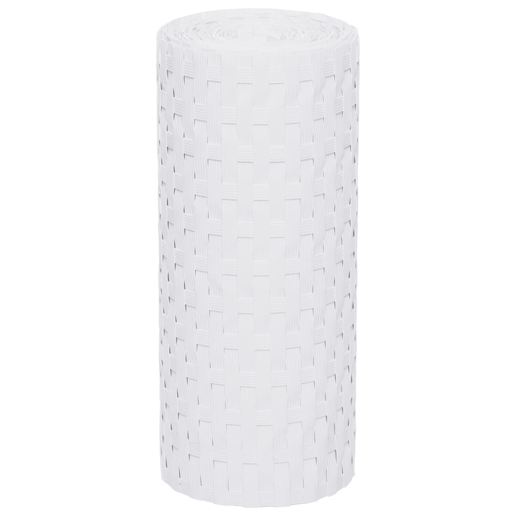 Toldos Para Balcón 10 Uds Ratán Sintético Blanco 255x19 Cm / Vetonek_5
