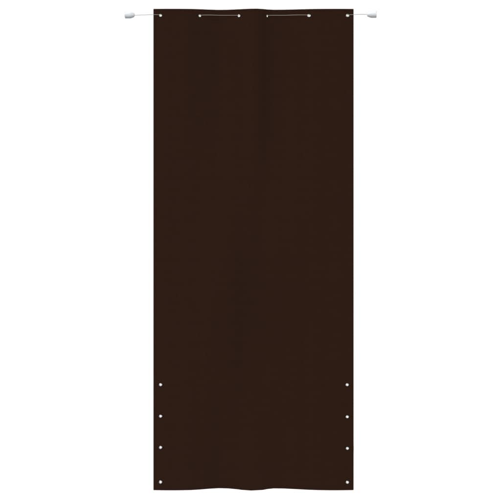 Vidaxl Toldo Pantalla Para Balcón Tela Oxford Marrón 120x240 Cm_1