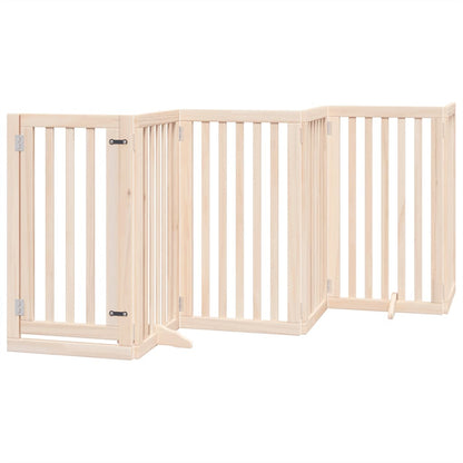 Vidaxl Puerta Para Perros Plegable 15 Paneles Madera De Álamo 750 Cm_0