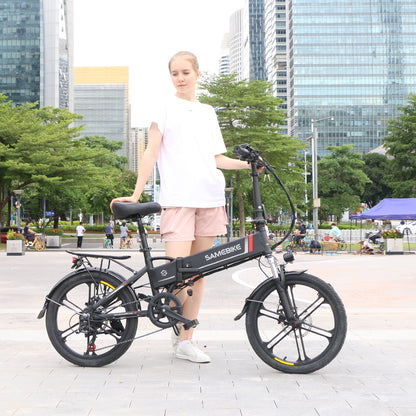 Bicicleta Eléctrica Plegable Samebike 20lvxd30-ii 350w-48v-10,4ah (499wh) - Rueda 20 Color Blanco_2