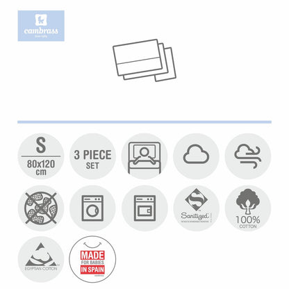 Sábana para cuna de 100x160 cm. diseños Star/Astra 3 piezas Star Celeste