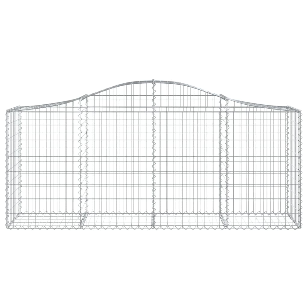 Cestas De Gaviones 12 Uds Forma De Arco Hierro 200x50x80/100 Cm_3