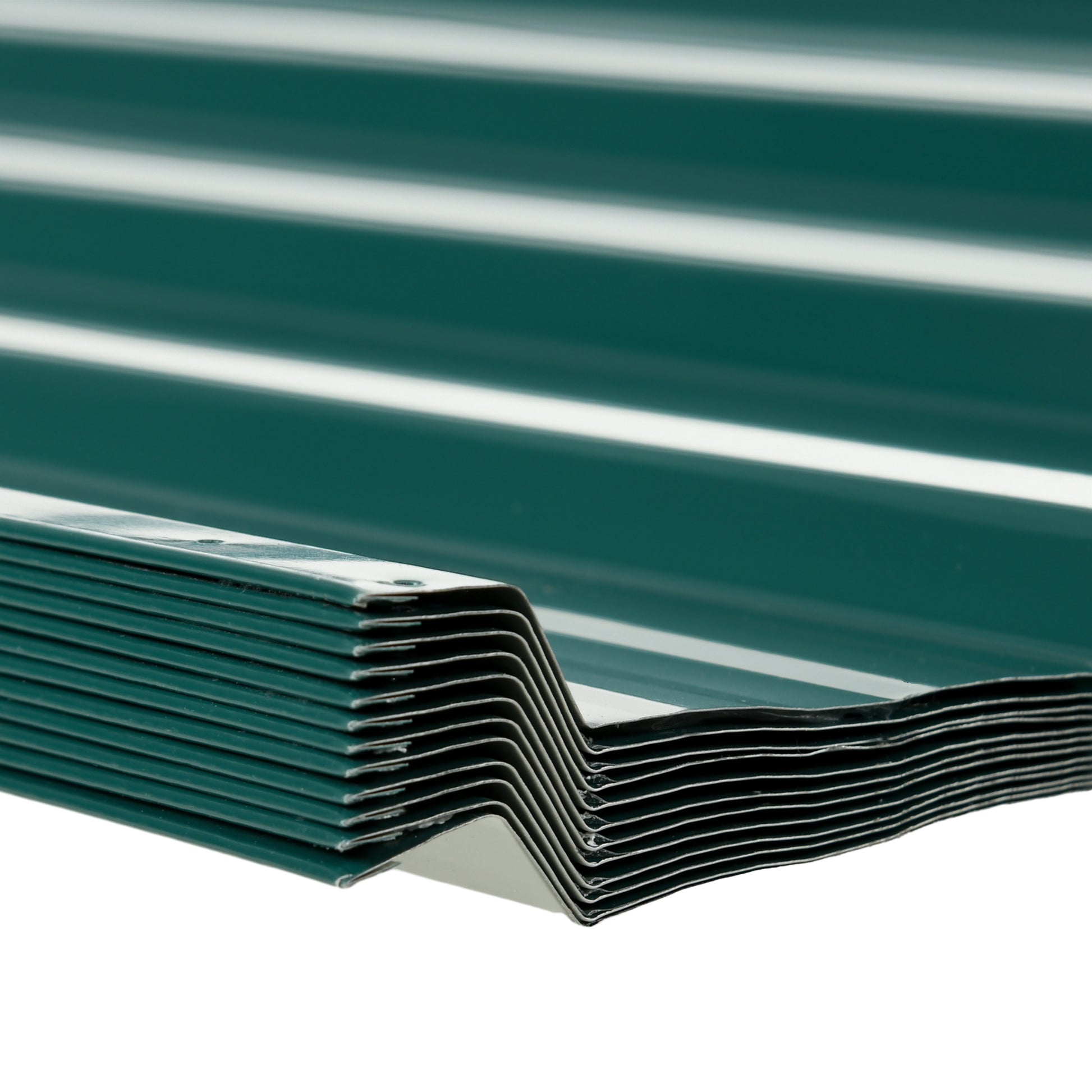 Outsunny Juego De 12 Paneles Para Tejado De Acero Galvanizado 129x45cm Verde_4