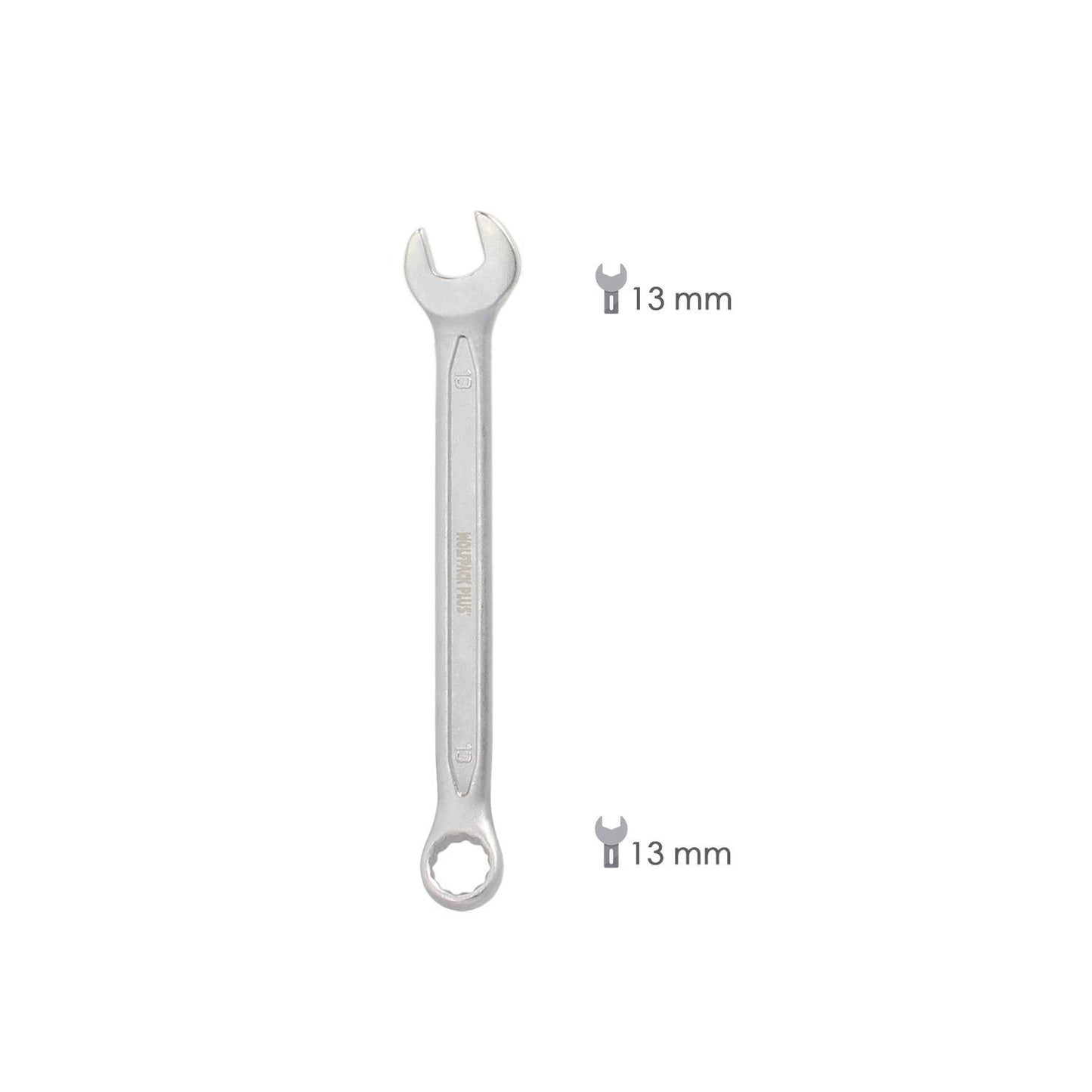 Llave Combinada Plus 13x13 Acero Cromo Vanadio Din 3113. Llave Doble Boca, Llave Fija, Llave Estrella_1