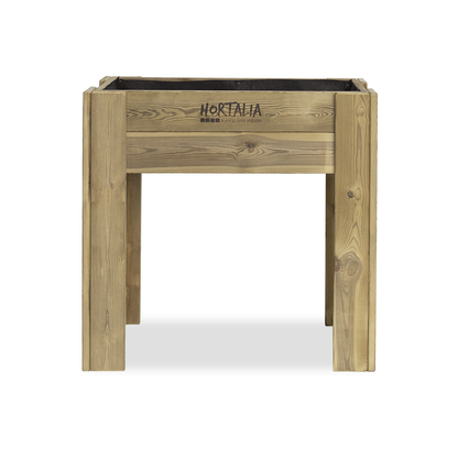 Mesa De Cultivo Elevada De Madera Tratada 80x40x80 Cm Gardenbrico S80 Hortalia_2