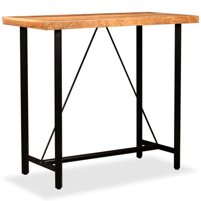 Mesa De Bar De Madera Maciza De Acacia 120x60x107 Cm_4