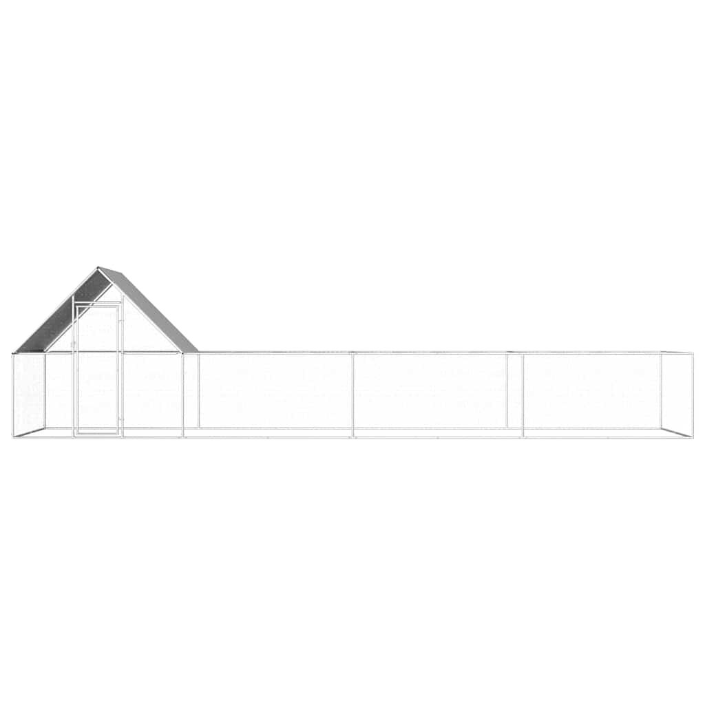 Vidaxl Gallinero Acero Galvanizado 8x2x2 M_1