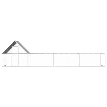 Vidaxl Gallinero Acero Galvanizado 8x2x2 M_1