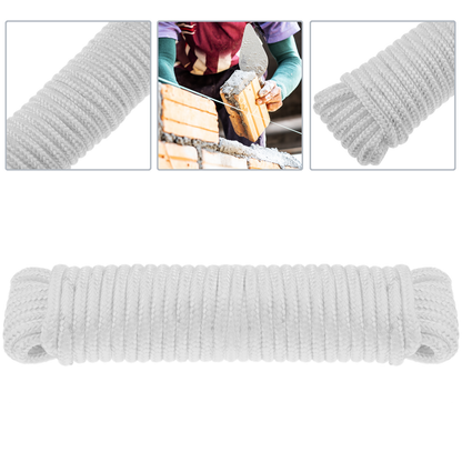 Cuerda Trenzada De Nailon 20 M X 6 Mm Blanca_1