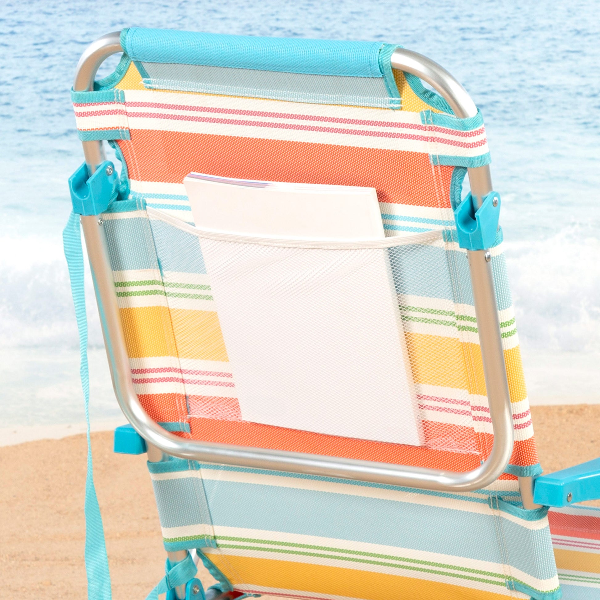 Aktive Pack 2 Sillas De Playa Plegables Aluminio 5 Posiciones C/bolsillo Santorini_4