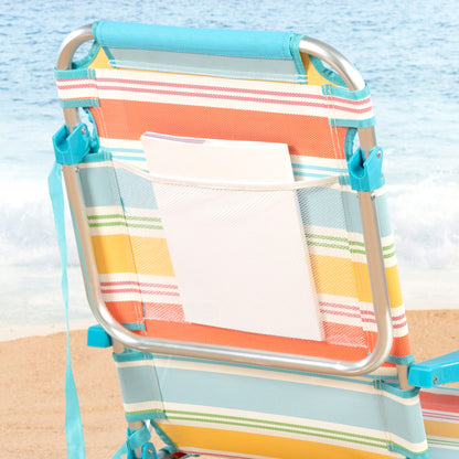Aktive Pack 2 Sillas De Playa Plegables Aluminio 5 Posiciones C/bolsillo Santorini_4