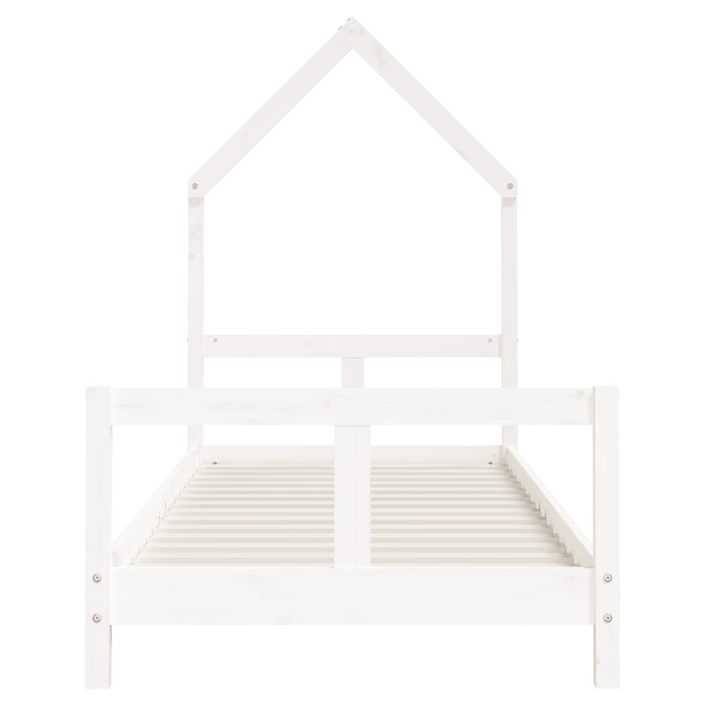 Vidaxl Estructura De Cama Para Niños Madera De Pino Blanco 80x200 Cm_3