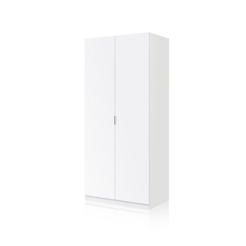 Armario Astra 2 Puertas Melamina, Blanco, 81 X 180 X 52_2