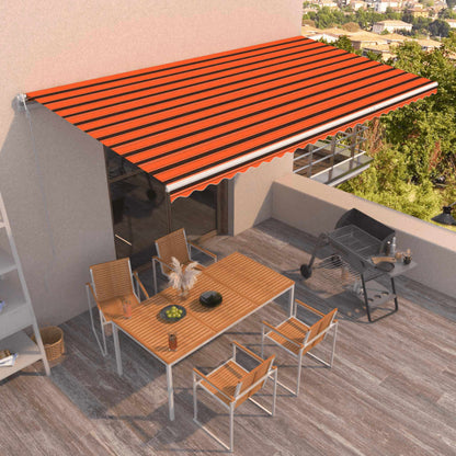 Toldo Automático Retráctil Naranja Y Marrón 600x300 Cm_1