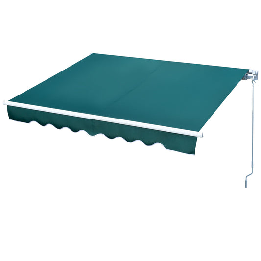 Outsunny Toldo Manual Retráctil Con Manivela 250x200 Cm Aluminio Ajustable_0