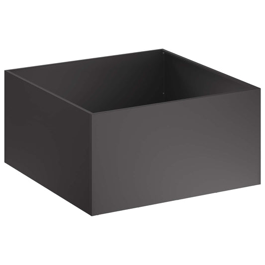 Macetero De Jardín Negro 60 X 60 X 40 Cm Acero Laminado En Frío_0
