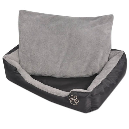 Vidaxl Cama Para Perro Con Cojín Acolchado Xl Negra_0