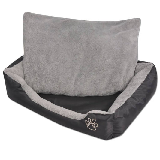 Vidaxl Cama Para Perro Con Cojín Acolchado Xl Negra_0