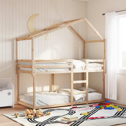 Techo De Cama Infantil Madera Maciza Pino 213x95,5x144,5 Cm_1