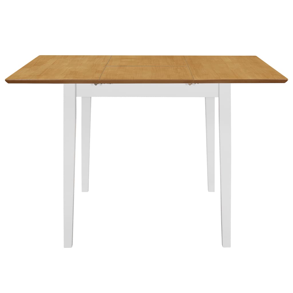 Mesa De Comedor Extensible Mdf Blanca (80-120)x80x74 Cm_2