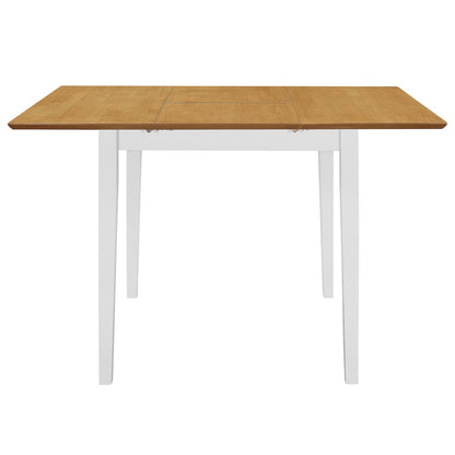 Mesa De Comedor Extensible Mdf Blanca (80-120)x80x74 Cm_2