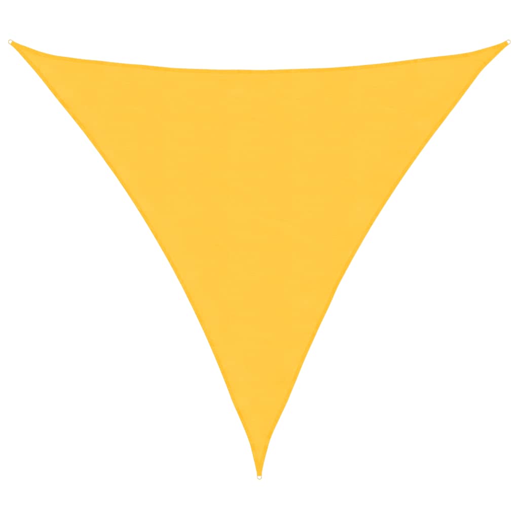 Toldo De Vela Triangular Tela Oxford Amarillo 3x3x3 M_0