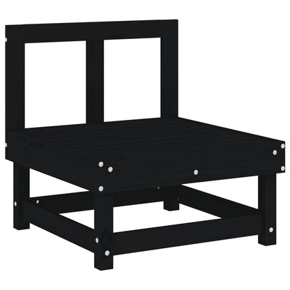 Vidaxl Juego De Muebles De Jardín 7 Piezas Madera Maciza De Pino Negro_3