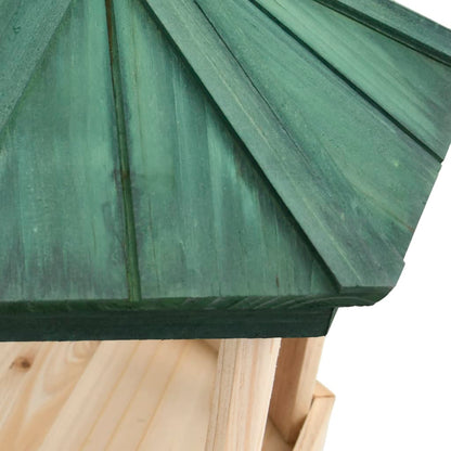 Comedero Para Pájaros De Pie Madera Maciza De Abeto 33x110 Cm / Vetonek_1