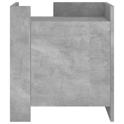 Mesita De Noche Madera De Ingeniería Gris Hormigón 45x50x50 Cm_2