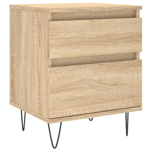 Mesita De Noche Madera De Ingeniería Roble Sonoma 40x35x50 Cm_0