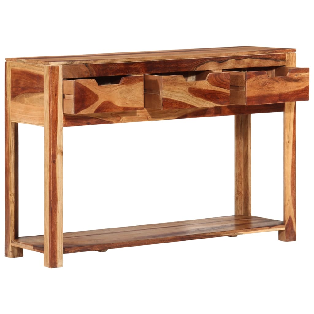 Mesa Consola Madera Maciza De Acacia 110x35x75 Cm_1