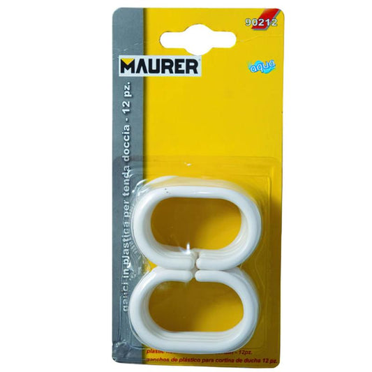 Juego Ganchos Plastico Cortina Baño (blister 12 Piezas)_0
