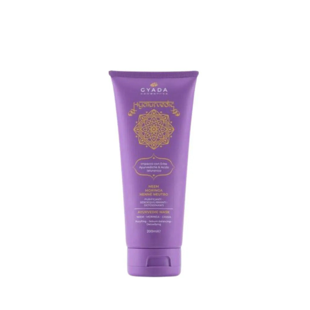 Mascarilla Purificante Ayurvédica Neem, Moringa, Henné Neutro Gyada 200ml_0